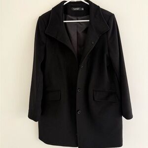 Ralph Lauren Black Wool Blend Peacoat 12